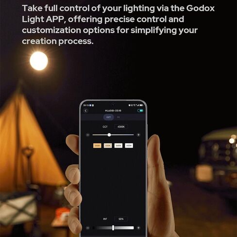Godox ML60IIBi COB LED Video Light, Bi Color 2800K-6500K 70W Continuous Lighting, 22500Lux @1m, CRI 96+ TLCI 97+, App Control for Studio Live Streaming Video Shooting in Saudi Arabia