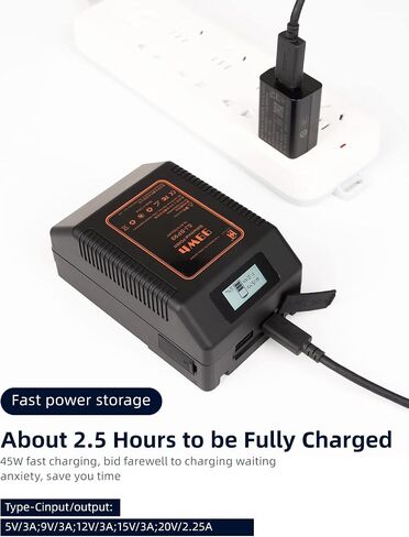 VILTROX V Mount Battery, 99Wh 14.8V Mini V-Lock Battery with D-TAP Type-A Type-C OLED Screen for Broadcast Video Camcorder, Camera, Monitor, Filmmaker in Saudi Arabia
