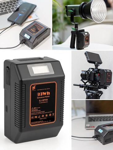 VILTROX V Mount Battery, 99Wh 14.8V Mini V-Lock Battery with D-TAP Type-A Type-C OLED Screen for Broadcast Video Camcorder, Camera, Monitor, Filmmaker in Saudi Arabia