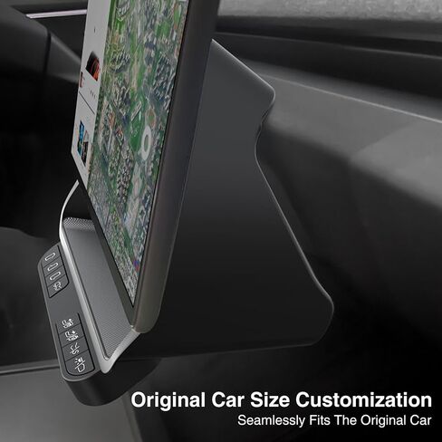 Onlysay Under Screen Storage with Physcial Buttons Center Console Organizer Tray for Tesla Model 3 2020-2023 & Model Y 2019-2024 in Saudi Arabia