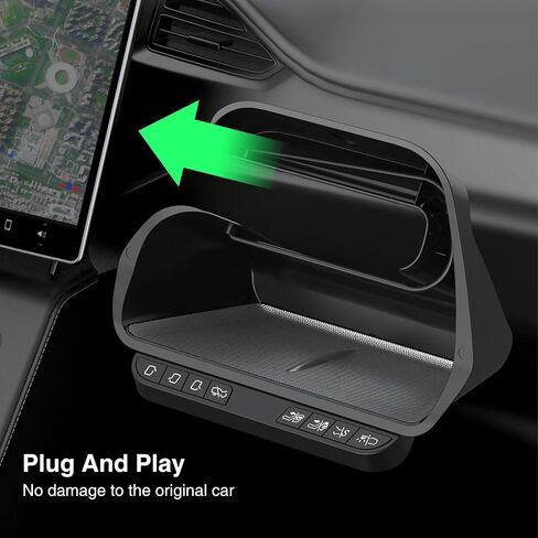 Onlysay Under Screen Storage with Physcial Buttons Center Console Organizer Tray for Tesla Model 3 2020-2023 & Model Y 2019-2024 in Saudi Arabia