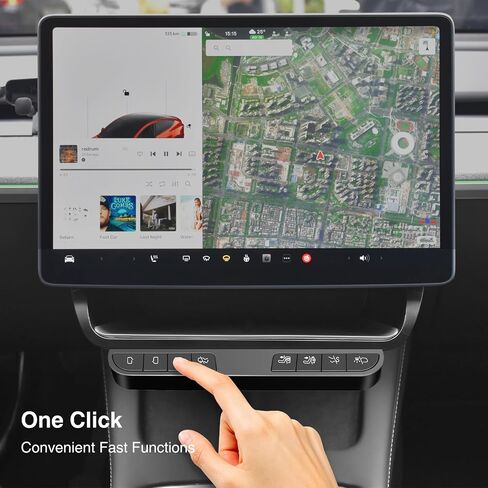 Onlysay Under Screen Storage with Physcial Buttons Center Console Organizer Tray for Tesla Model 3 2020-2023 & Model Y 2019-2024 in Saudi Arabia