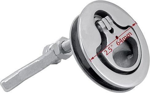 ISURE MARINE Boat Cam Latch Flush Pull Hatch Lift Stainless Steel with Back Plate Fasteners with Screws in Saudi Arabia