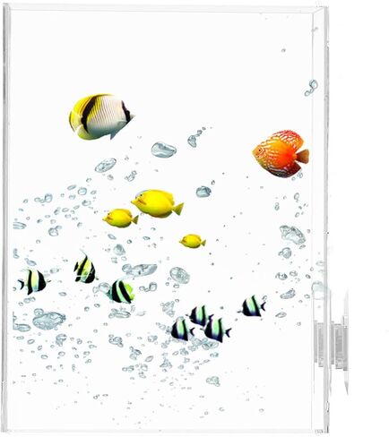 خزان أسماك أكريليك ذو ضغط سلبي مع أقواس ثابتة، مصعد أسماك شفاف مقلوب لحوض السمك المعلق، خزان أسماك معلق يزيد من منطقة نشاط الأسماك، برج سمك، 8 * 4.6 * 4.6 بوصة in Kuwait