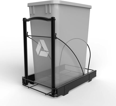 Pull Out Trash Can Under Cabinet, Under Sink Trash Can for 7-13 Gallon Trash Can, Adjustable Garbage Can Pull Slide Out for Kitchen Cabinet (Trash Can Not Included) in Saudi Arabia