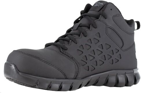 Reebok Men's Rb4060 Sublite Cushion Work Safety Athletic Mid Cut Composite Toe Shoe Black and Gray Construction in Saudi Arabia