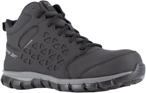 Reebok Men's Rb4060 Sublite Cushion Work Safety Athletic Mid Cut Composite Toe Shoe Black and Gray Construction in Saudi Arabia