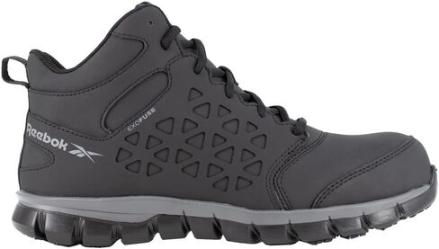 Reebok Men's Rb4060 Sublite Cushion Work Safety Athletic Mid Cut Composite Toe Shoe Black and Gray Construction in Saudi Arabia