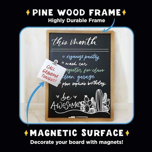 Industrial Chalk Boards with Frame by VersaChalk (42" x 24" Industrial, Porcelain, Double Sided) A Frame Chalkboard Sign for Business, Bistro Bar, Sandwich Menu, Sidewalk, Signage Classroom, Wedding in Saudi Arabia