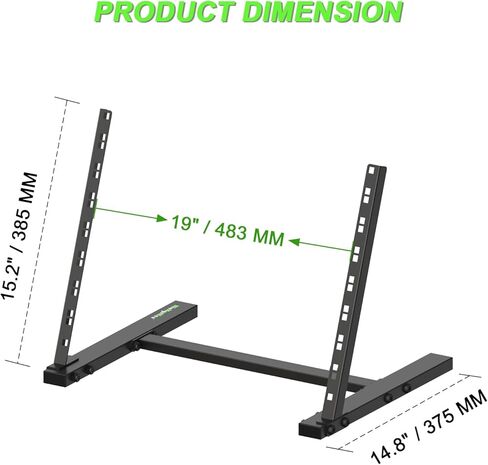 حامل حامل NiuNyuNeu 8U لأجهزة الصوت والشبكات رف بإطار مفتوح، رفوف قائمة بذاتها لمعدات تسجيل الموسيقى AV الصوتية لخادم تكنولوجيا المعلومات in Kuwait