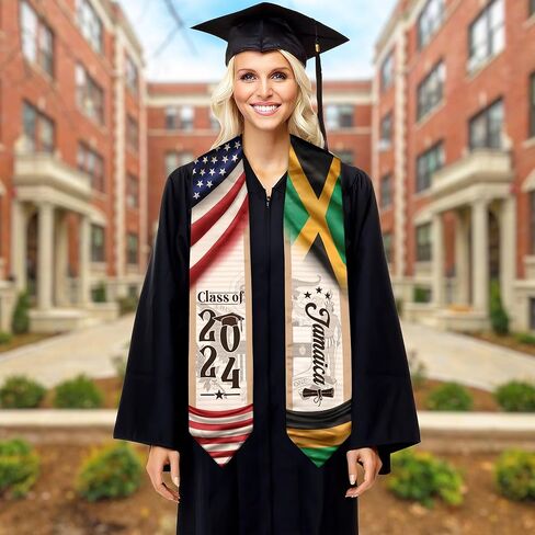 سرق التخرج من ليبونو جامايكا 2024، وشاح التخرج الجامايكي، وشاح التخرج العلم الأمريكي الجامايكي 2024، سرق جامايكي in Kuwait