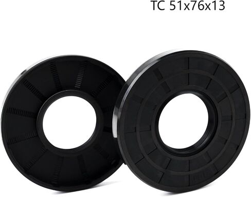 XiKe 2PCS Oil Seal, Lip Seals, TC 54mm x 76mm x 12mm, Nitrile Rubber Double Lip Spring-Loaded Oil Shaft Seal, Designed for Bearing Shaft, Black in Saudi Arabia