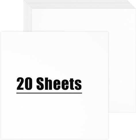 MCPINKY 20 Sheets Cardstock Paper for Crafts, 12 x 12inch Card Stock Paper White Construction Paper for Crafts Printer Invitations Card Making in Saudi Arabia