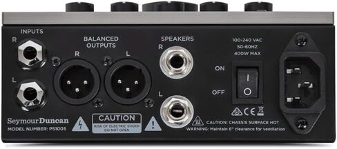 Seymour Duncan PowerStage 100 Stereo Pedalboard Amp Bundle with 10 ft Pig Hog PCH10BK Black Woven Instrument Cable and Liquid Audio Instrument Polishing Cloth - 100 Watt Stereo Guitar Amp Head in Saudi Arabia