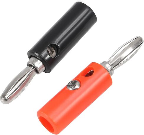 20pcs 4mm Banana Plug Audio Speaker Cable Connector Male Audio Speaker Cable Connector Support 12 AWG to 20 AWG Wires, 10pcs Red + 10pcs Black in Saudi Arabia