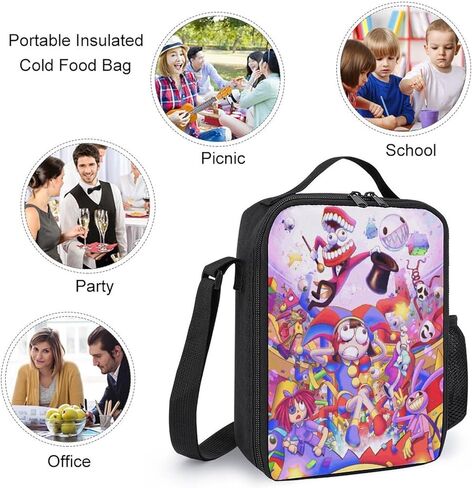 Circus Backpack Anime Backpack Three-piece backpack set with lunch bag and pencil bag in Kuwait