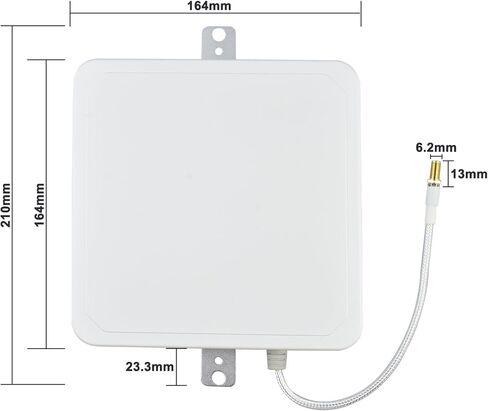هوائي لوحة YOTENKO 915 ميجاهرتز، UHF 6dBi هوائي تصحيح اتجاهي رفيع للغاية (كابل أنثى SMA بطول 8.67 قدم) نطاق طويل المدى لبوابة الوحدة اللاسلكية وجهاز إرسال واستقبال راديو مودم in Kuwait