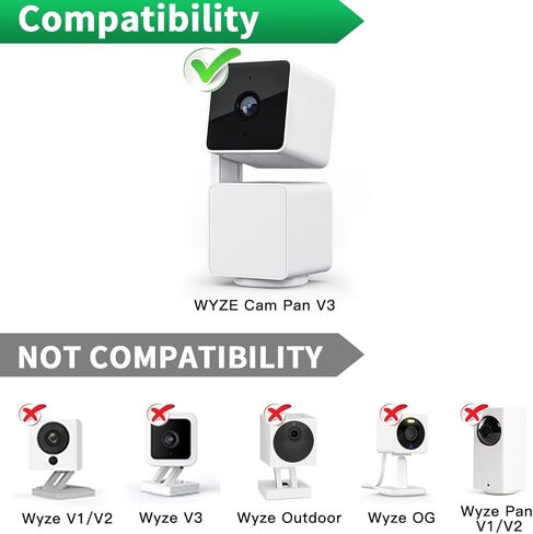 كابل تمديد USB صغير بطول 20 قدم/6.1 متر متوافق مع WYZE Cam Pan V3، كابل طاقة مسطح 90 درجة لشحن WYZE Cam Pan V3 بشكل مستمر، سلك طاقة بتصميم مقاوم للماء - أبيض... in Kuwait