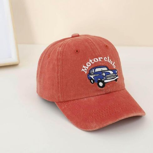 Embroidered Excavator Baseball Cap Adjustable Cotton Washed Vintage Truck Hat Summer Sun hat for boy Girls in Saudi Arabia