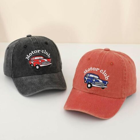 Embroidered Excavator Baseball Cap Adjustable Cotton Washed Vintage Truck Hat Summer Sun hat for boy Girls in Saudi Arabia