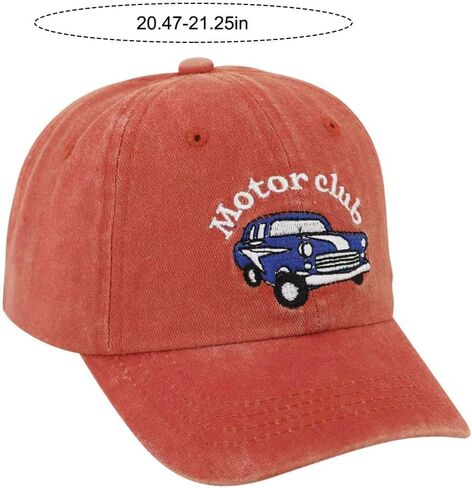 Embroidered Excavator Baseball Cap Adjustable Cotton Washed Vintage Truck Hat Summer Sun hat for boy Girls in Saudi Arabia
