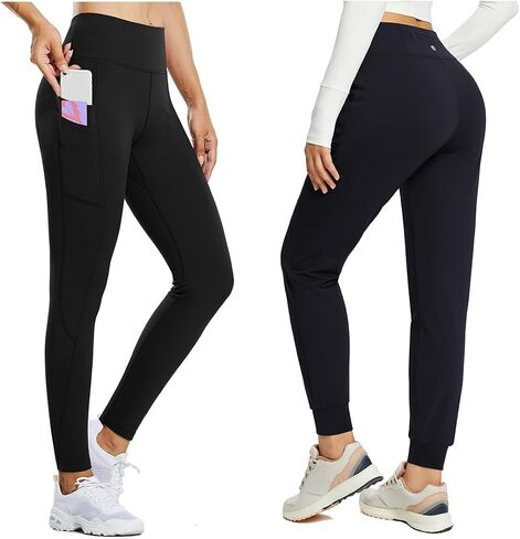 BALEAF Women's Fleece Lined Leggings Water Resistant & Fleece Lined Joggers Size M+S in Saudi Arabia