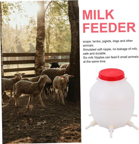 Milisten Goat Milk Jug Baby Goat Milk Feeder Calf Nursing Bottles Sheep Milk for Young Livestock Water Bottle Dispenser Feeding Bucket Goat Milk Bucket Plastic Feeding Bowl Care in Saudi Arabia