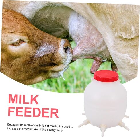 Milisten Goat Milk Jug Baby Goat Milk Feeder Calf Nursing Bottles Sheep Milk for Young Livestock Water Bottle Dispenser Feeding Bucket Goat Milk Bucket Plastic Feeding Bowl Care in Saudi Arabia