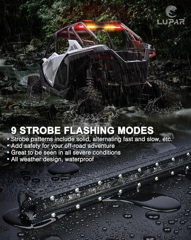 شريط إضاءة مطاردة LED مقاس 36 بوصة، مع أضواء تشغيل إشارة الانعطاف العكسي للفرامل، شريط إضاءة وامض خلفي للطرق الوعرة UTV Polaris RZR XP Yamaha Can-Am Maverick X3 Arctic Cat 4x4 شاحنات - RYWWYR in Kuwait