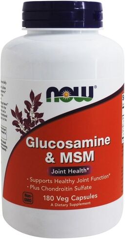 Glucosamine & MSM Plus Chondroitin Sulfate - Now Foods - 180 - VegiCapsule in Saudi Arabia