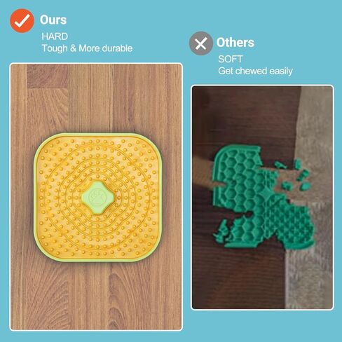 Avont Lick Mat for Dogs Cats, Cat Dog Crate Lick Mat Slow Feeder for Wet Food, Peanut Butter Lick Pad, Soothing Calming Licking Square Mat for Kennel Crate Training Grooming -Green in Saudi Arabia