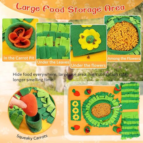 YAOGEG Snuffle Mat for Dogs, Interactive Slow Feeding Snuffle Mat, Enrichment Food Puzzles Toys for Pet Mental Stimulation Snuffle Toys for Dog in Kuwait
