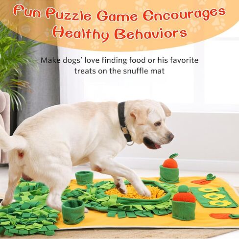 YAOGEG Snuffle Mat for Dogs, Interactive Slow Feeding Snuffle Mat, Enrichment Food Puzzles Toys for Pet Mental Stimulation Snuffle Toys for Dog in Kuwait