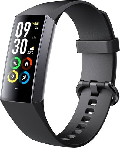 Fitness Tracker Heart Rate Monitor Blood Pressure Watch, Pedometer Step Counter Sleep Monitor Activity Tracker, 1.1" Amoled Screen Fitness Watch for Women Men in Saudi Arabia