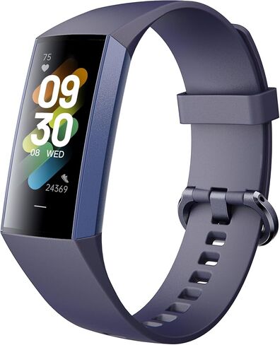 Fitness Tracker Heart Rate Monitor Blood Pressure Watch, Pedometer Step Counter Sleep Monitor Activity Tracker, 1.1" Amoled Screen Fitness Watch for Women Men in Saudi Arabia