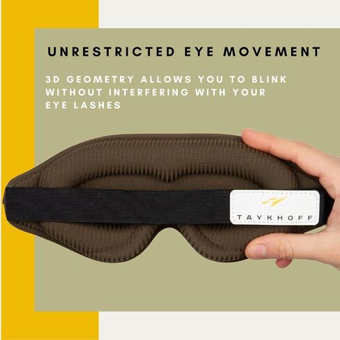 Premium Fabric Sleep Mask - 100% Light Blocking Eye Mask with 3D Contour Comfort Designed for a Comfortable Sleep - Fits Men and Women - Ideal for Travel (Creamy Pink) in Saudi Arabia