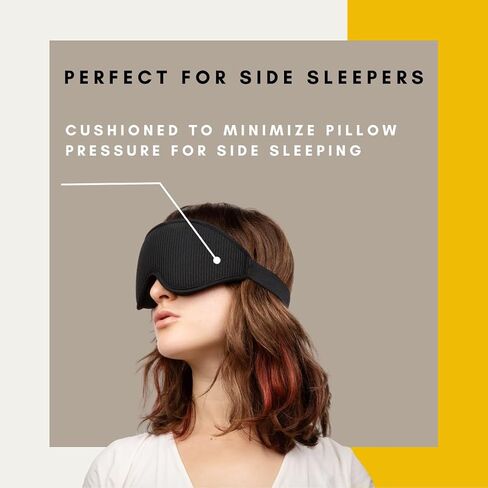 Premium Fabric Sleep Mask - 100% Light Blocking Eye Mask with 3D Contour Comfort Designed for a Comfortable Sleep - Fits Men and Women - Ideal for Travel (Creamy Pink) in Saudi Arabia