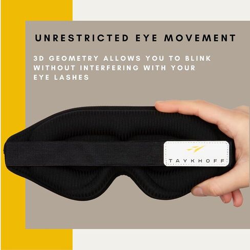 Premium Fabric Sleep Mask - 100% Light Blocking Eye Mask with 3D Contour Comfort Designed for a Comfortable Sleep - Fits Men and Women - Ideal for Travel (Creamy Pink) in Saudi Arabia