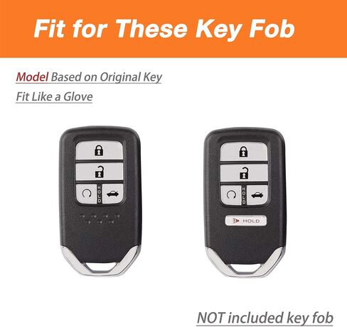 TECARATE لغطاء Honda Key Fob - حامل غطاء غطاء غطاء مفتاح Fob لهوندا Accord Civic CRV Pilot Odyssey ناعم من البولي يوريثان اللدن بالحرارة لحماية الغطاء الكامل مفتاح ذكي بدون مفتاح غطاء مفتاح بعيد لهوندا أحمر in Saudi Arabia