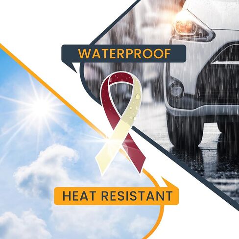 Magnet Me Up Head and Neck Cancer Awareness Burgundy and Ivory Ribbon Magnet Decal, 3.5x7 Inches, Heavy Duty Automotive Magnet for Car Truck SUV, Showing Support or Fundraising, Crafted in USA in Kuwait