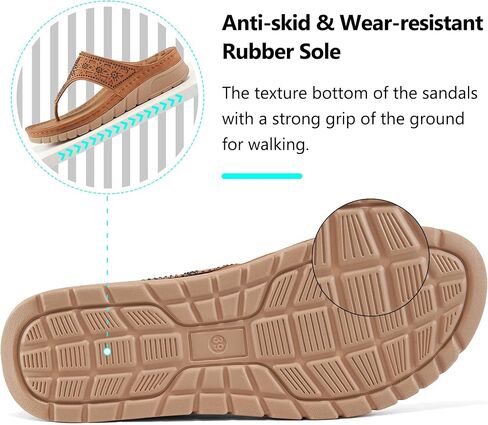 Almusen Womens Sandals Summer Flip-Flops: Comfortable Cushion Footbed Slip On Wedge Sandals for Women Rhinestone Women's Flip Flops in Saudi Arabia