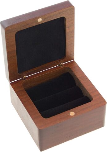 Ella Celebration Wood Ring Box for Wedding Ceremony Rustic Vintage Ring Bearer Box, Unique Engagement Ring Holder Boxes for Marriage, Mr & Mrs Decorative Boho Jewelry Favor Gift (Antique White) in Kuwait