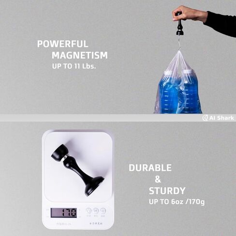 AI Shark توقف الباب المغناطيسي للباب، إيقاف الباب لأسفل الباب، لا يتطلب الحفر، مضاد للصدأ، مناسب لأنواع الأبواب المختلفة، يتم تثبيته على الحائط أو الأرضية باستخدام مادة لاصقة أو براغي، عبوة واحدة باللون الأسود غير اللامع in Kuwait