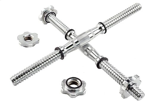 Threaded Dumbbell 12.6/14.2/14.8/15.7/18.1/19.7/22inch(32/35/38/40/46/50/56cm) curved Handles/Adjustable Dumbbell Bar Handles - Fit 1 inch Standard Weight Plate - Weightlifting Accessories - Sold in Pair in Saudi Arabia