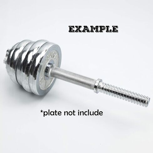 Threaded Dumbbell 12.6/14.2/14.8/15.7/18.1/19.7/22inch(32/35/38/40/46/50/56cm) curved Handles/Adjustable Dumbbell Bar Handles - Fit 1 inch Standard Weight Plate - Weightlifting Accessories - Sold in Pair in Saudi Arabia