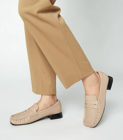 Arromic Penny Loafers for Women 2024 Comfortable Womens Loafers for Work Slip-Ons Leather Driving Shoes Casual Fashion in Kuwait