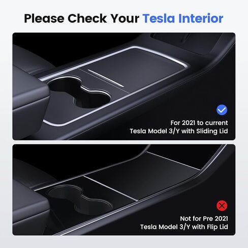 منظم وحدة التحكم المركزية VICSEED Tesla - مرتب تمامًا - صينية تنظيم وحدة التحكم طراز Tesla 3/Y مع حماية من السيليكون، منظم Tesla موديل 3/Y الشفاف الخفيف، ملحقات Tesla Model 3 Model Y in Kuwait