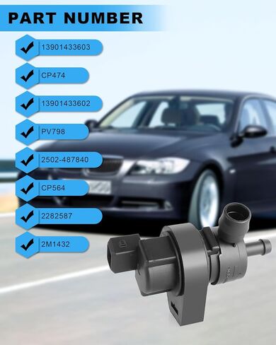 تطهير صمام الملف اللولبي، 13901433602 13901433603 CP564 علبة بخار تطهير صمام التحكم صالح لسيارات BMW 325i 325xi 330Ci 330i 330xi 530i 540i 740i 740iL 750iL X5 Z3 Z4 in Kuwait