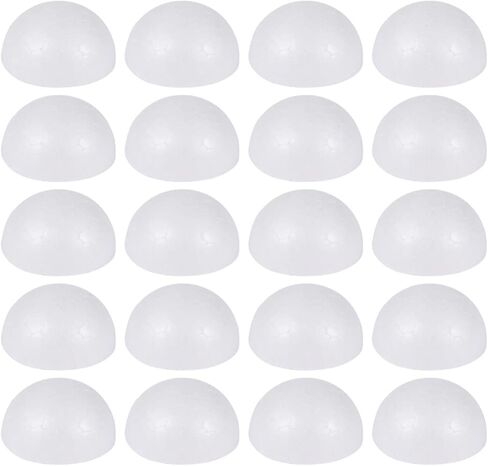 VANZACK VANZACK White Foam Balls Half Round Polystyrene Half Foam Balls Craft Supplies, Foam Hemispherical Craft Ball for DIY Home Craft Project and Art Decoration, 15Pcs in Saudi Arabia