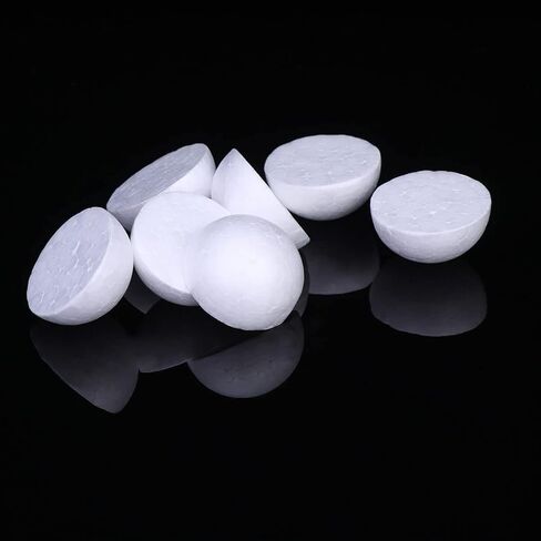 VANZACK VANZACK White Foam Balls Half Round Polystyrene Half Foam Balls Craft Supplies, Foam Hemispherical Craft Ball for DIY Home Craft Project and Art Decoration, 15Pcs in Saudi Arabia